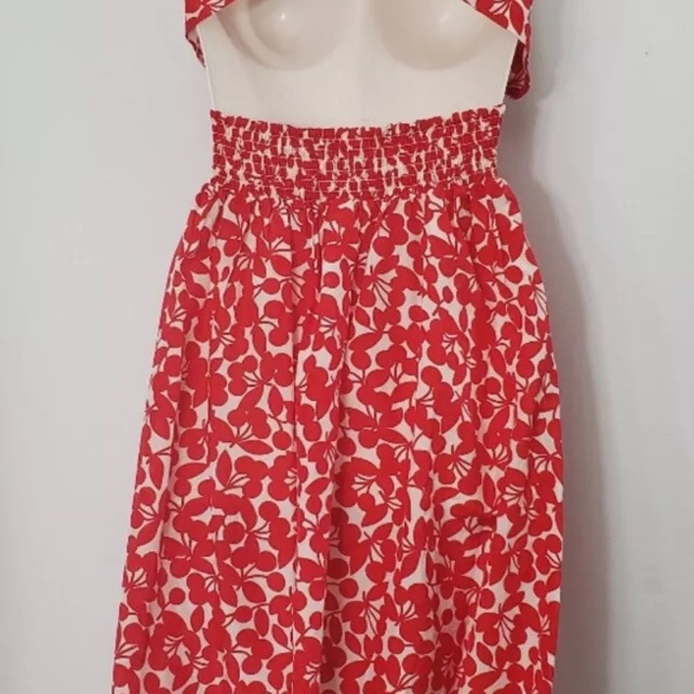 Nanette Lepore Cote D’Azur Red & White Cherry Print Swim Coverup Dress M $148 - Picture 5 of 11